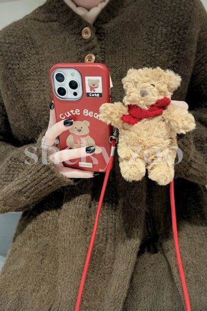 CUTE TEDDY BEAR PHONE CASE