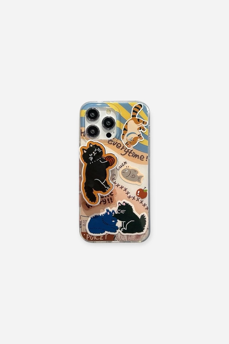 CUTE CAT COLLAGE CASE