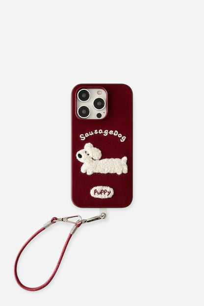 SAUSAGEDOG EMBROIDERED CASE