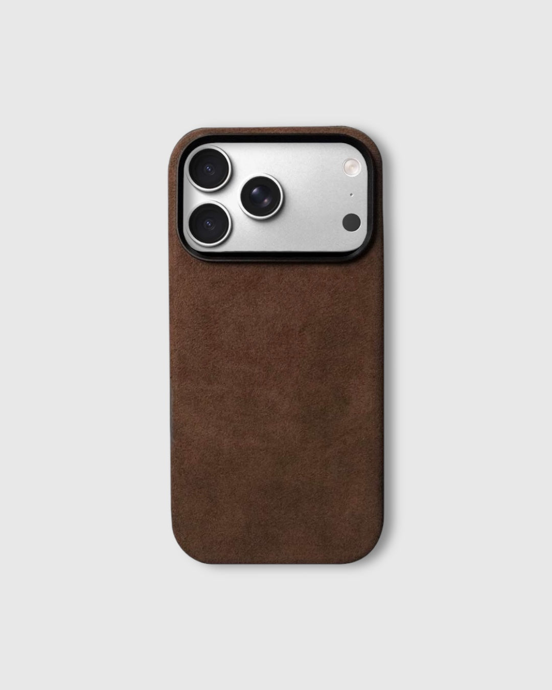 sticky zoo ブラウン iPhone用ケース Sticky Zoo Alcantara iPhone Case – Handmade Leather, MagSafe