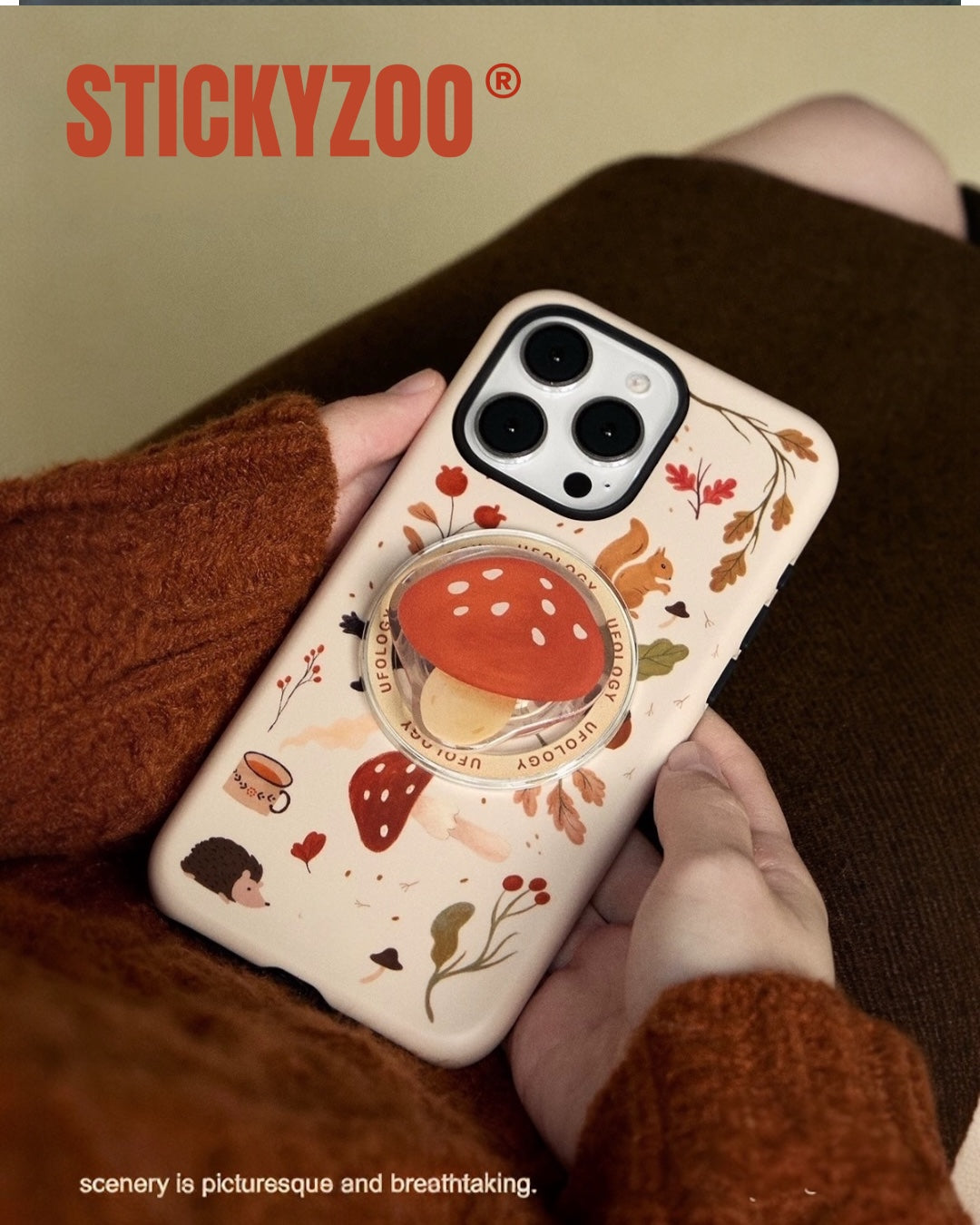 Mushroom iPhone Case with MagSafe – Woodland Autumn Edition