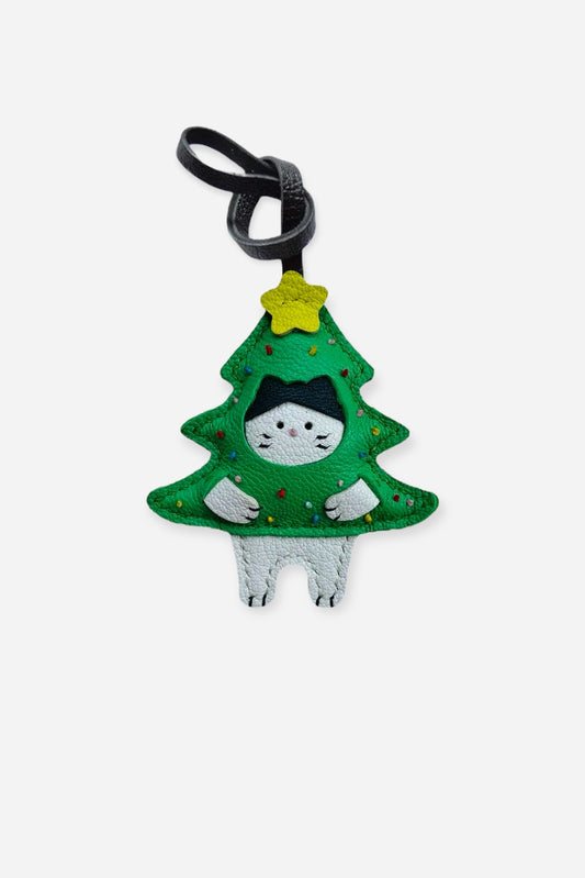 KITTEN IN CHRISTMAS TREE BAG CHARM