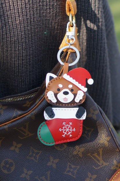 RACCOON CHRISTMAS BAG CHARM