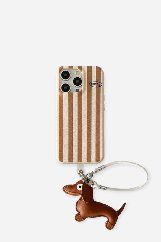 STRIPED DACHSHUND PUPPY CASE