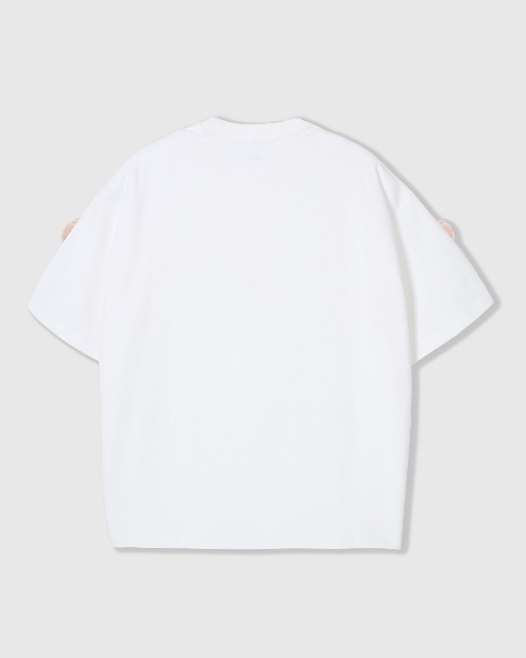 BEAR CHECKERED EAR KHAKI T-SHIRT