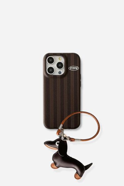 STICKY ZOO ストライプ ダックスフンド パピー iphoneケース STRIPED DACHSHUND PUPPY CASE – Sticky Zoo®