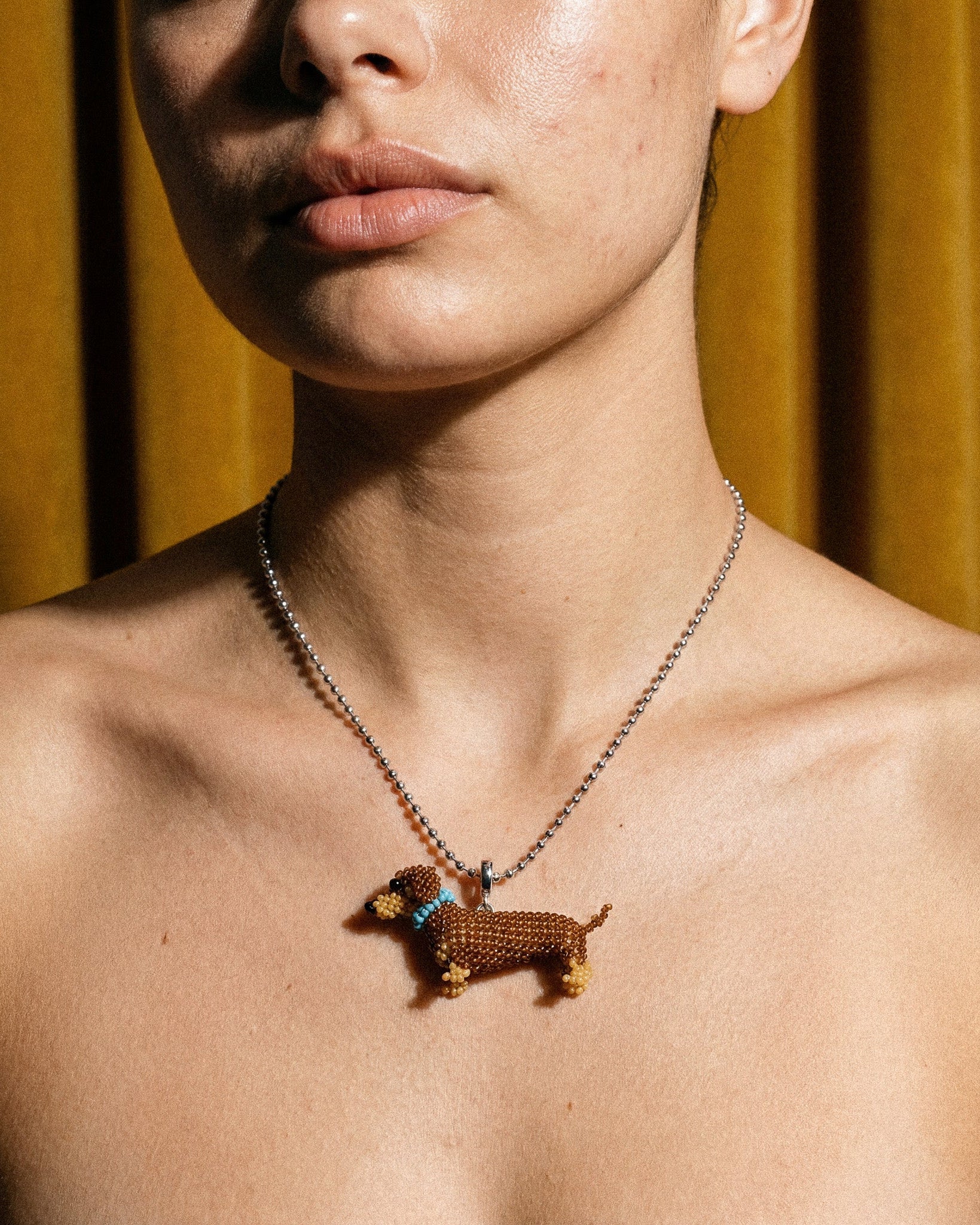 DACHSHUND BEAD NECKLACE