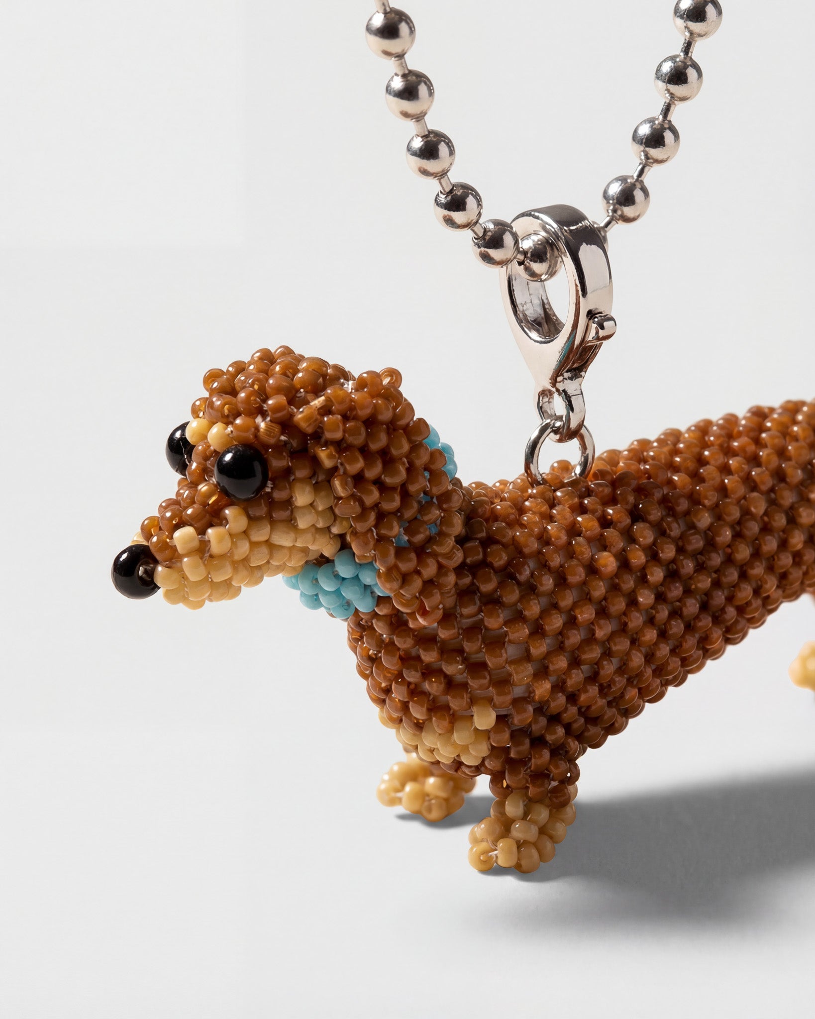 Spotted Dog Beaded Necklace – Stainless Steel Chain – STICKYZOO®