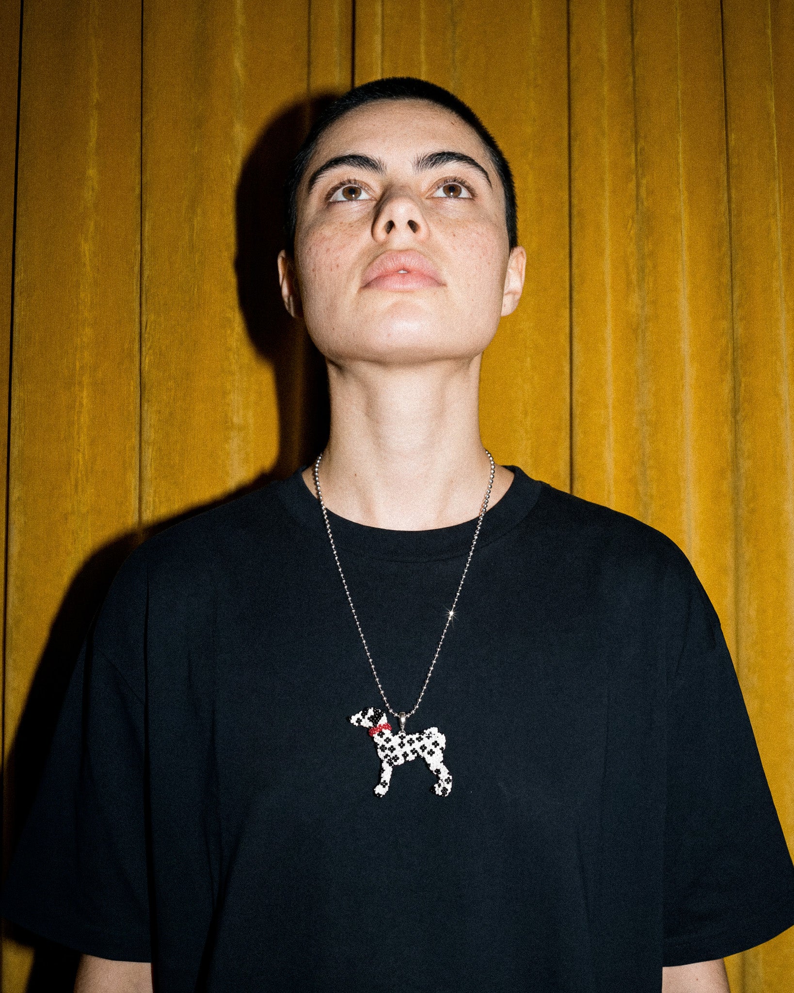 DALMATIAN - SPOTTED DOG BEAD NECKLACE