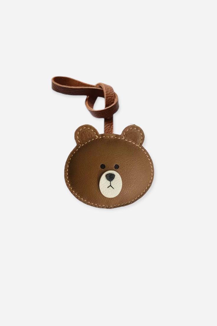 CUDDLY BEAR LEATHER CHARM