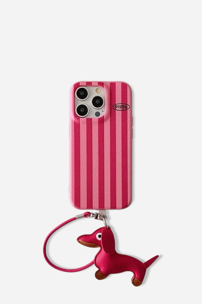 STRIPED DACHSHUND PUPPY CASE