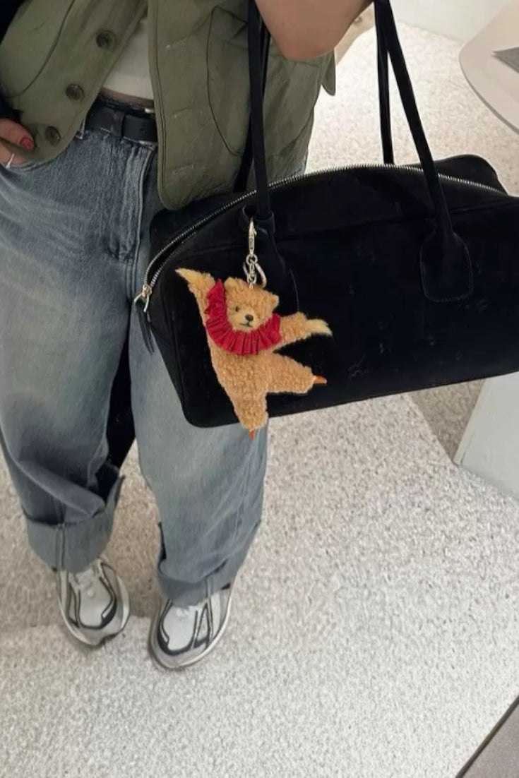 DANCING TEDDY BEAR BAG CHARM