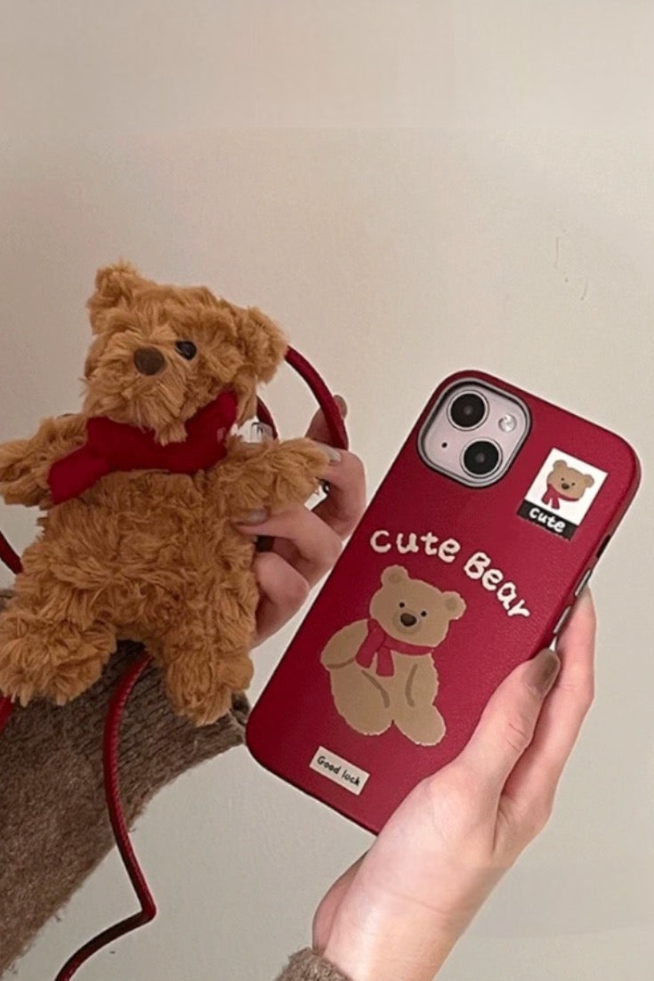 CUTE TEDDY BEAR PHONE CASE