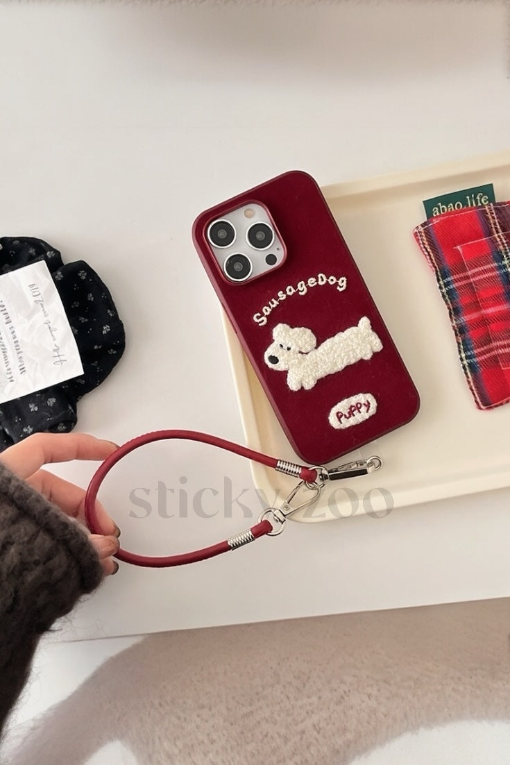 SAUSAGEDOG EMBROIDERED CASE