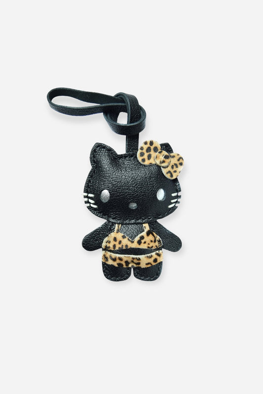 HELLO KITTY LEOPARD BAG CHARM