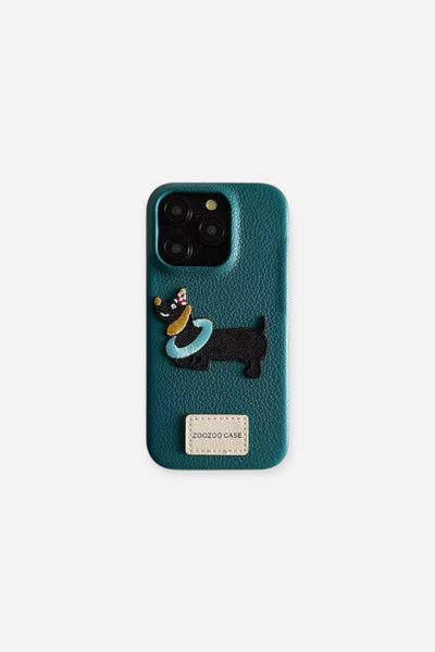 関税送料込 sticky zoo  playful puppy スマホケース STRIPED DACHSHUND PUPPY CASE – Sticky Zoo®