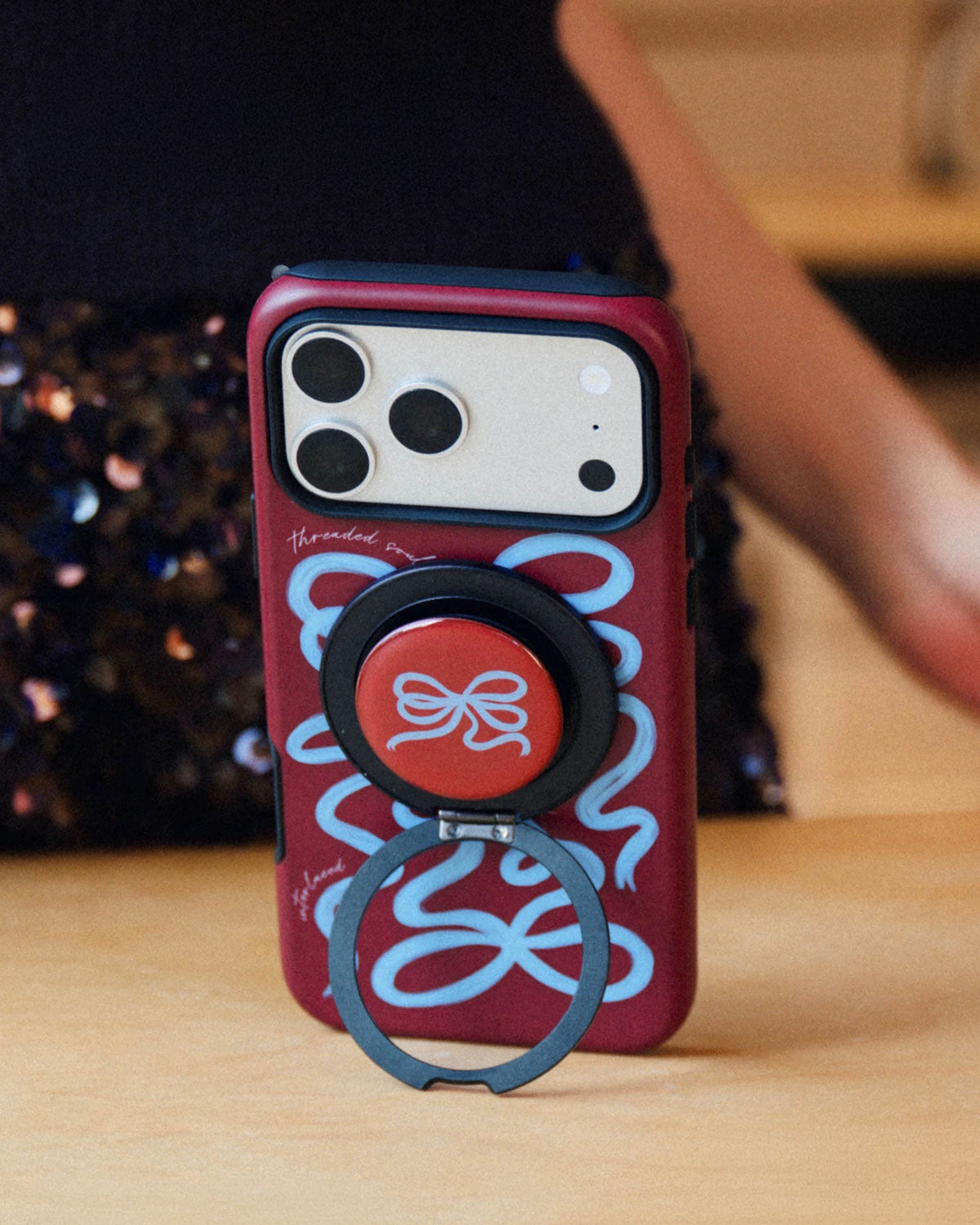 THREAD RIBBON BOW PHONE CASE