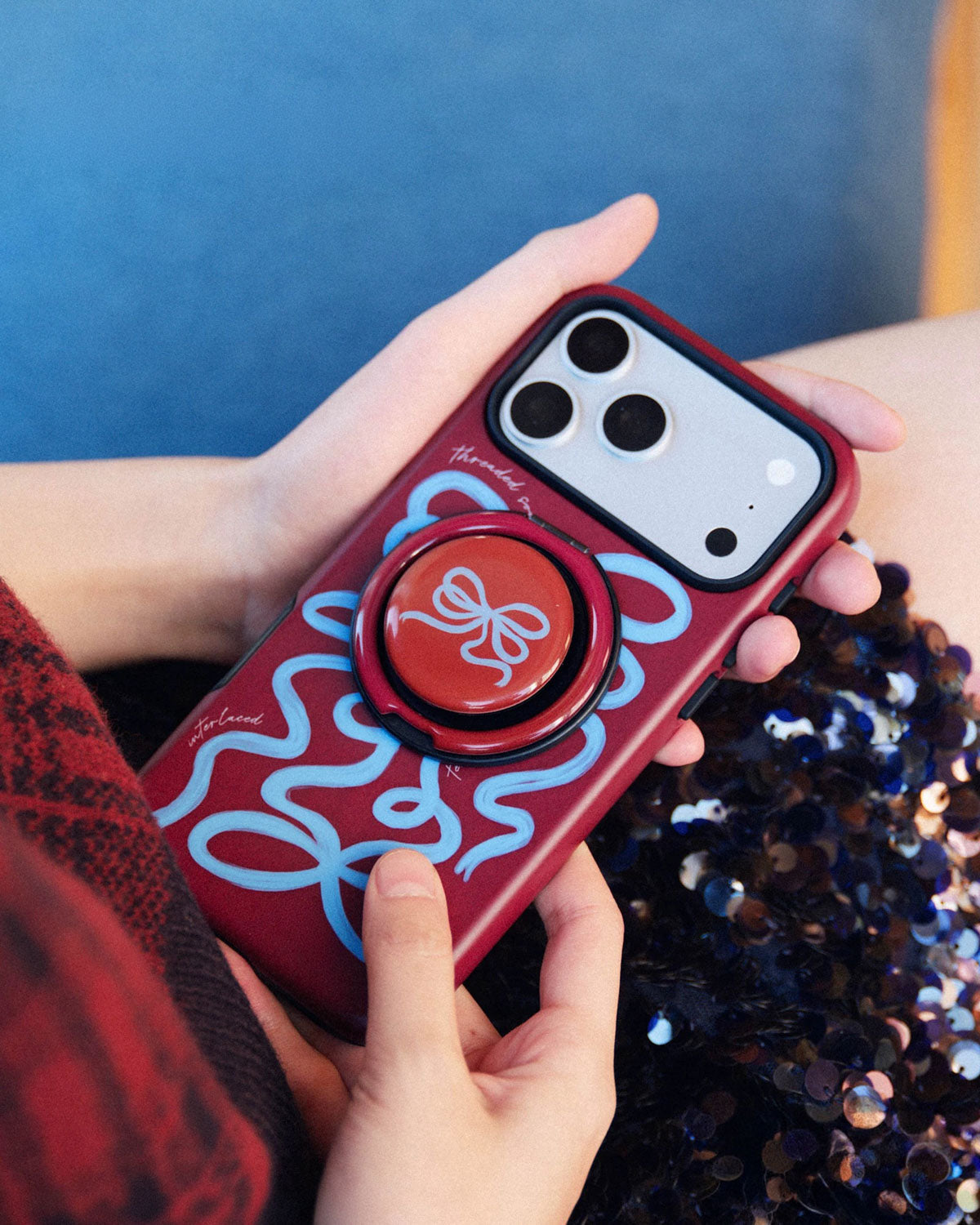 THREAD RIBBON BOW PHONE CASE THREAD RIBBON BOW PHONE CASE