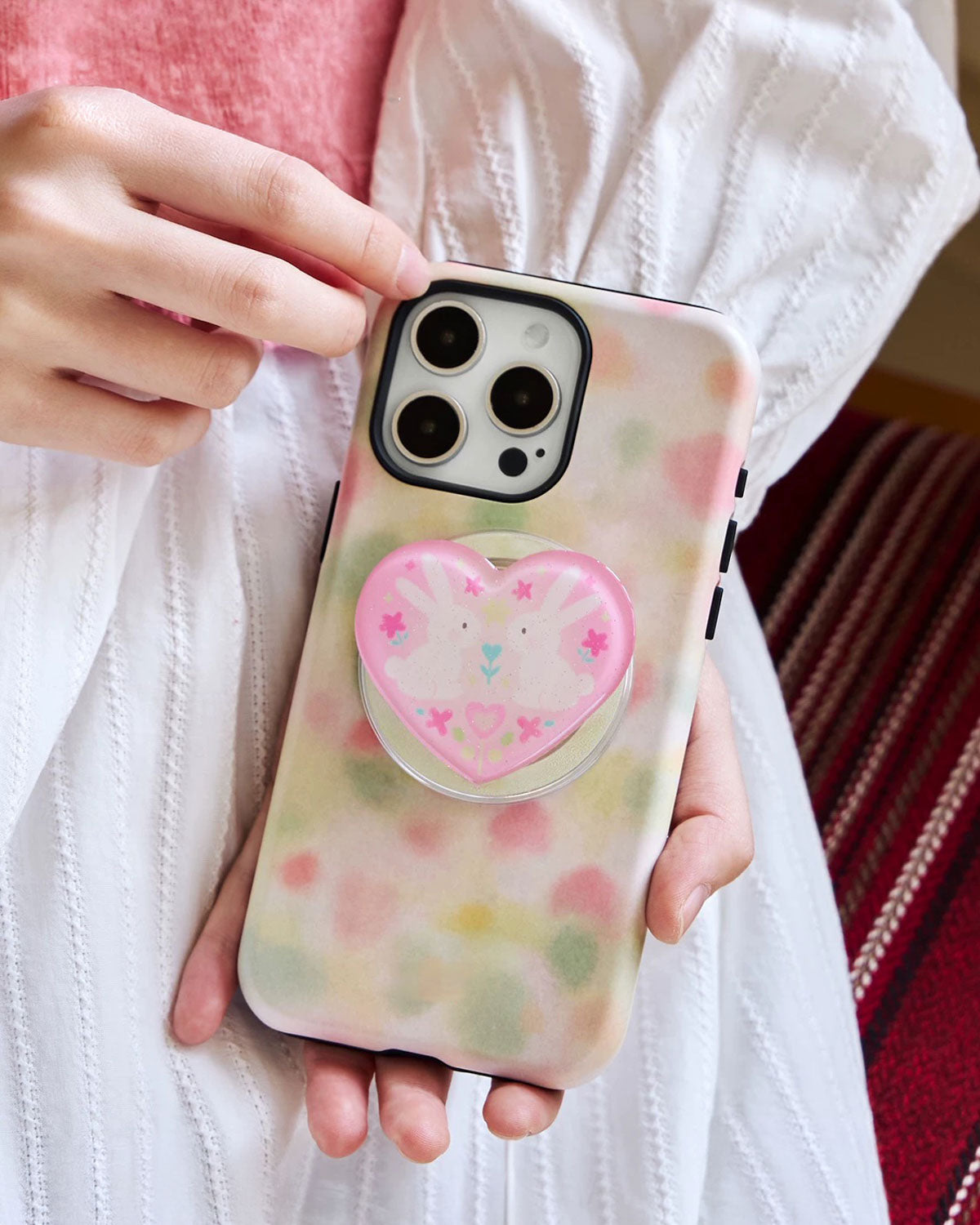 CUSTODIA PER TELEFONO CON CUORE DI CONIGLIO E SOGNO