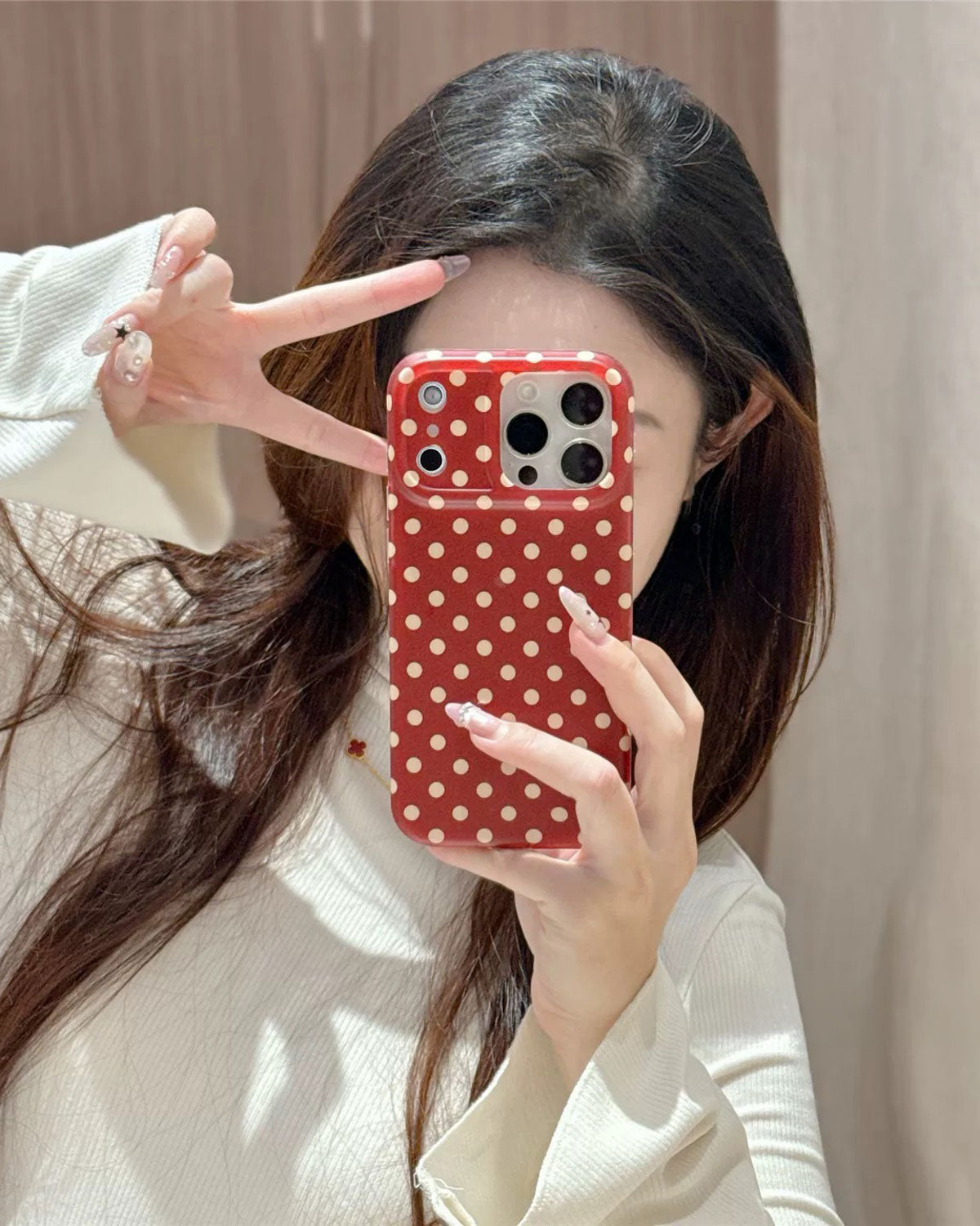RED POLKA DOT PHONE CASE
