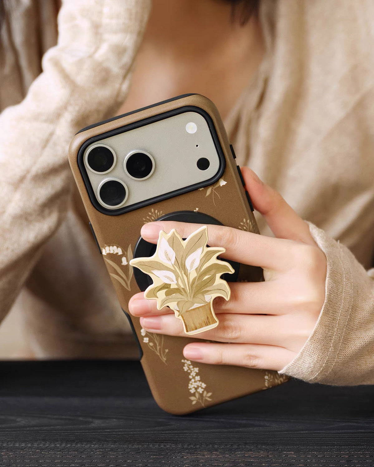 RODE GESCHILDERDE BOOG TELEFOONHOESJE