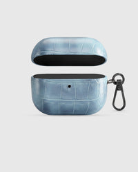 STICKYZOO ice blue croc case open showing raised crocodile texture and polycarbonate interior