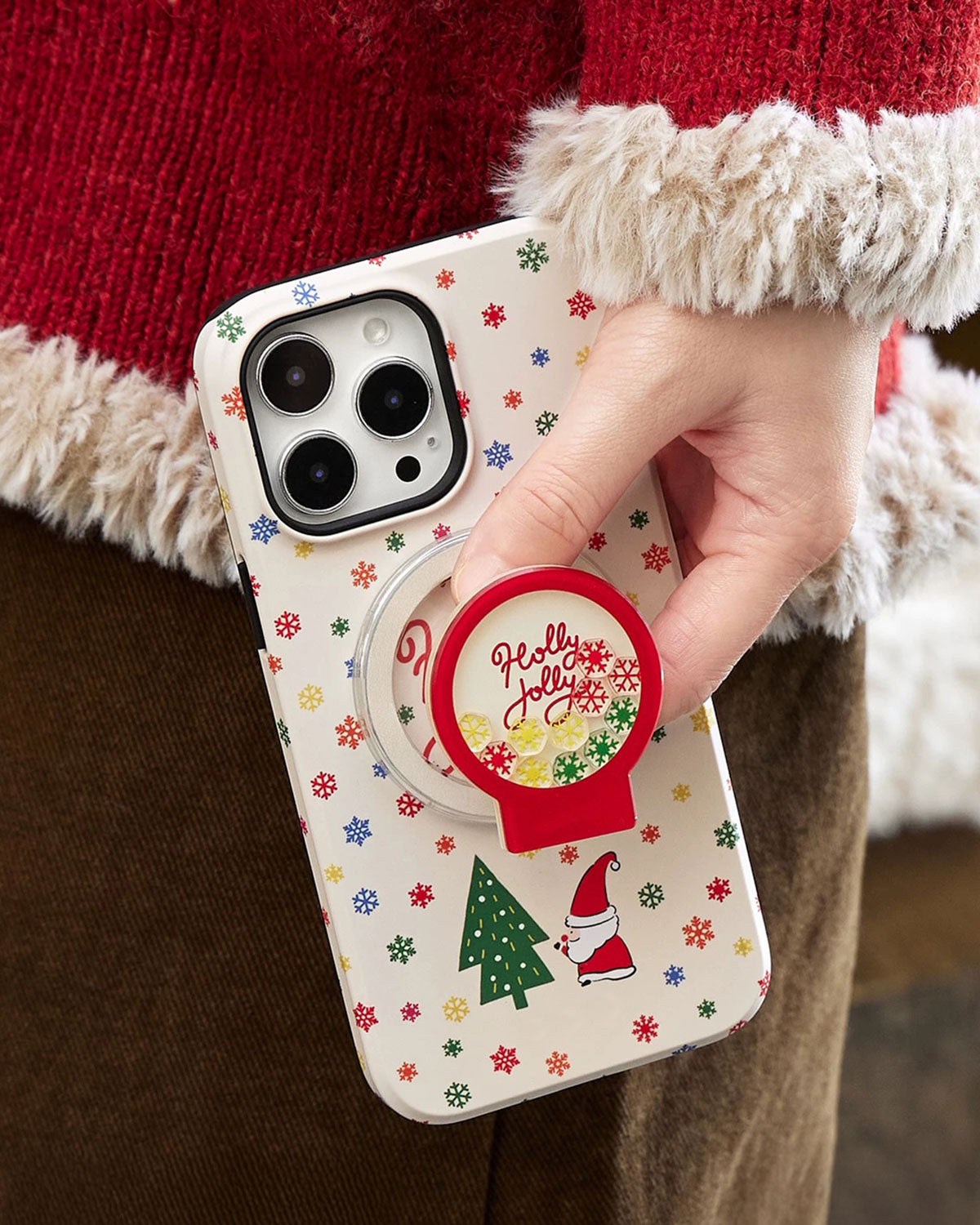 Holly Jolly Snowflake Phone Case