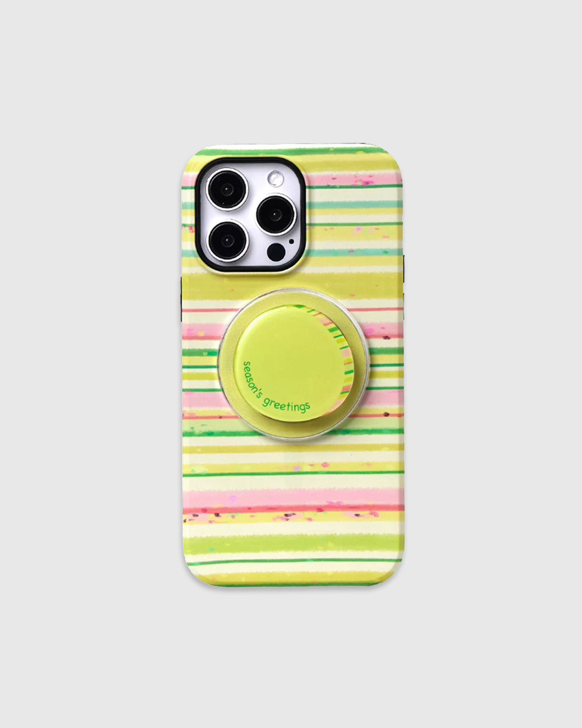 Pastel Stripe Season’s Greetings Phone Case
