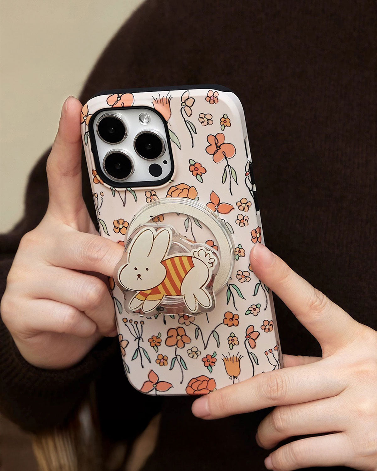 Autumn Bunny Floral Phone Case