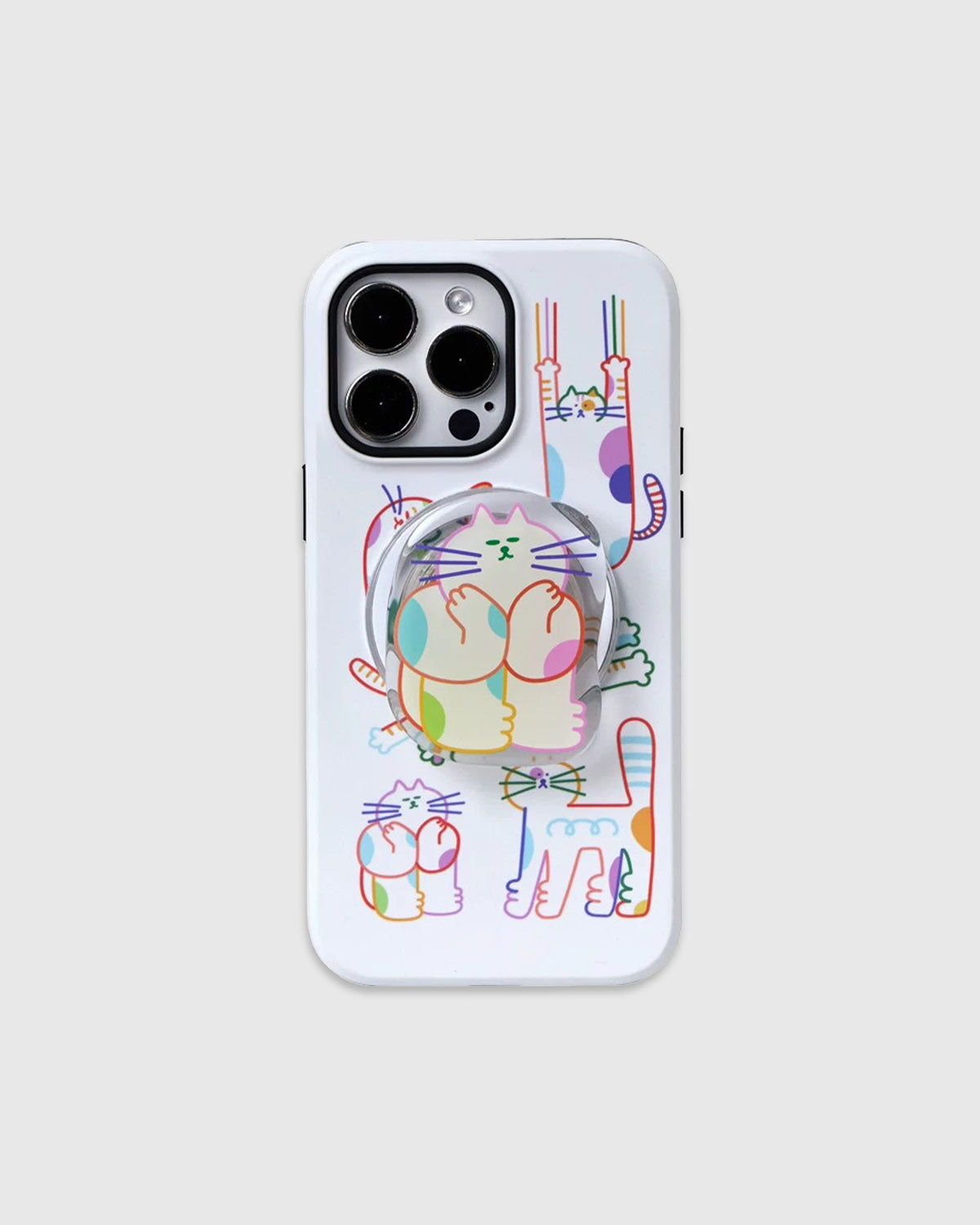 Colorful Cat Doodles Phone Case