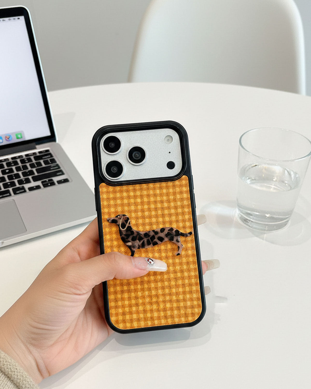 GINGHAM DACHSHUND Phone Case