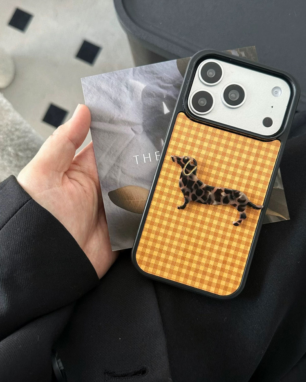 Gingham Dachshund iPhone Phone Case MagSafe Gift – STICKY ZOO®