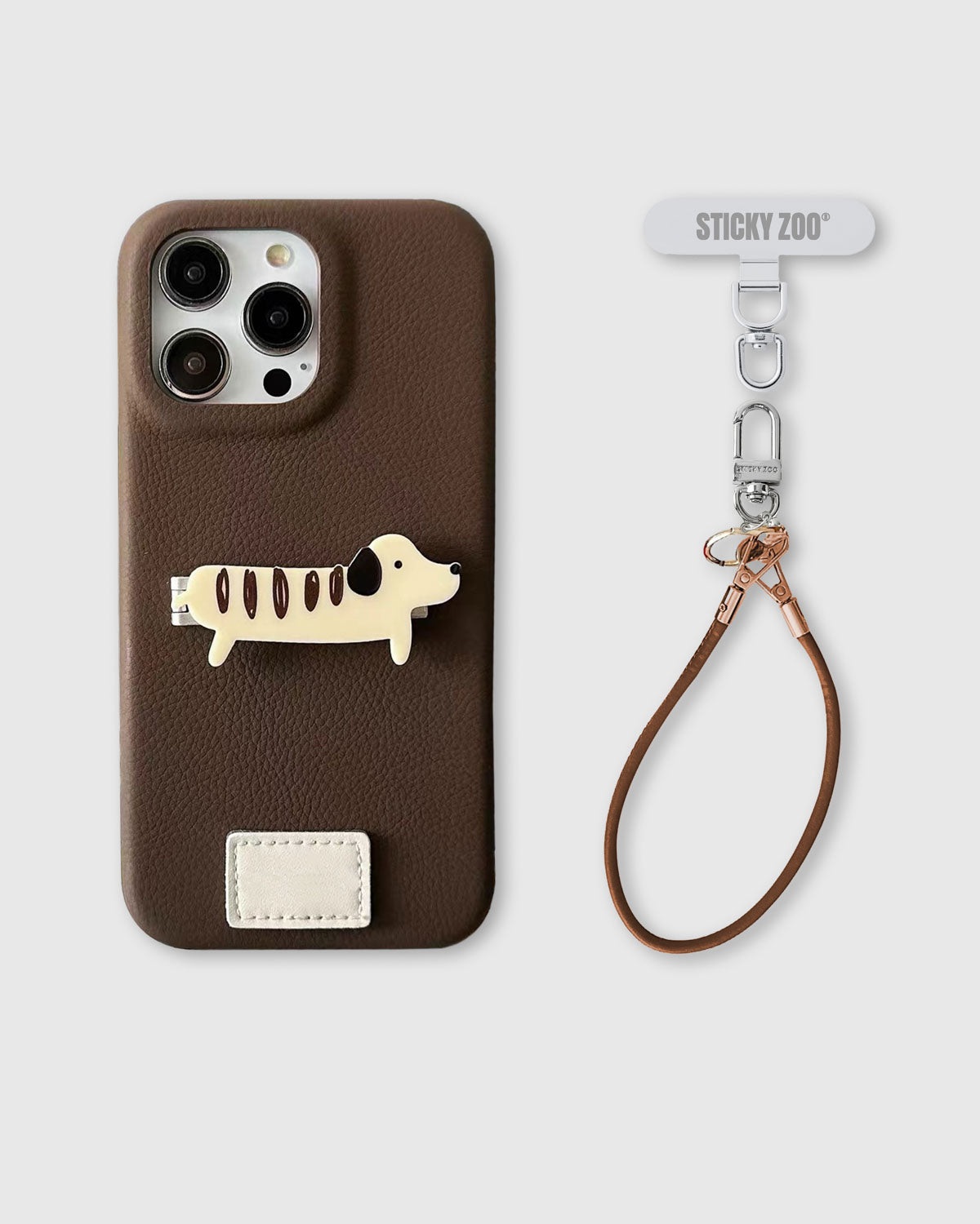 CHOCOLATE DACHSHUND LEATHER Phone Case