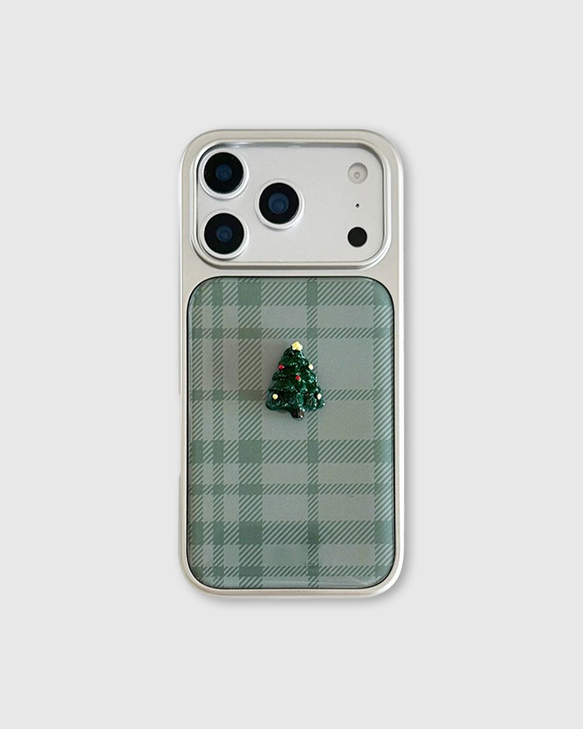 GREEN PLAID CHRISTMAS TREE PHONE CASE