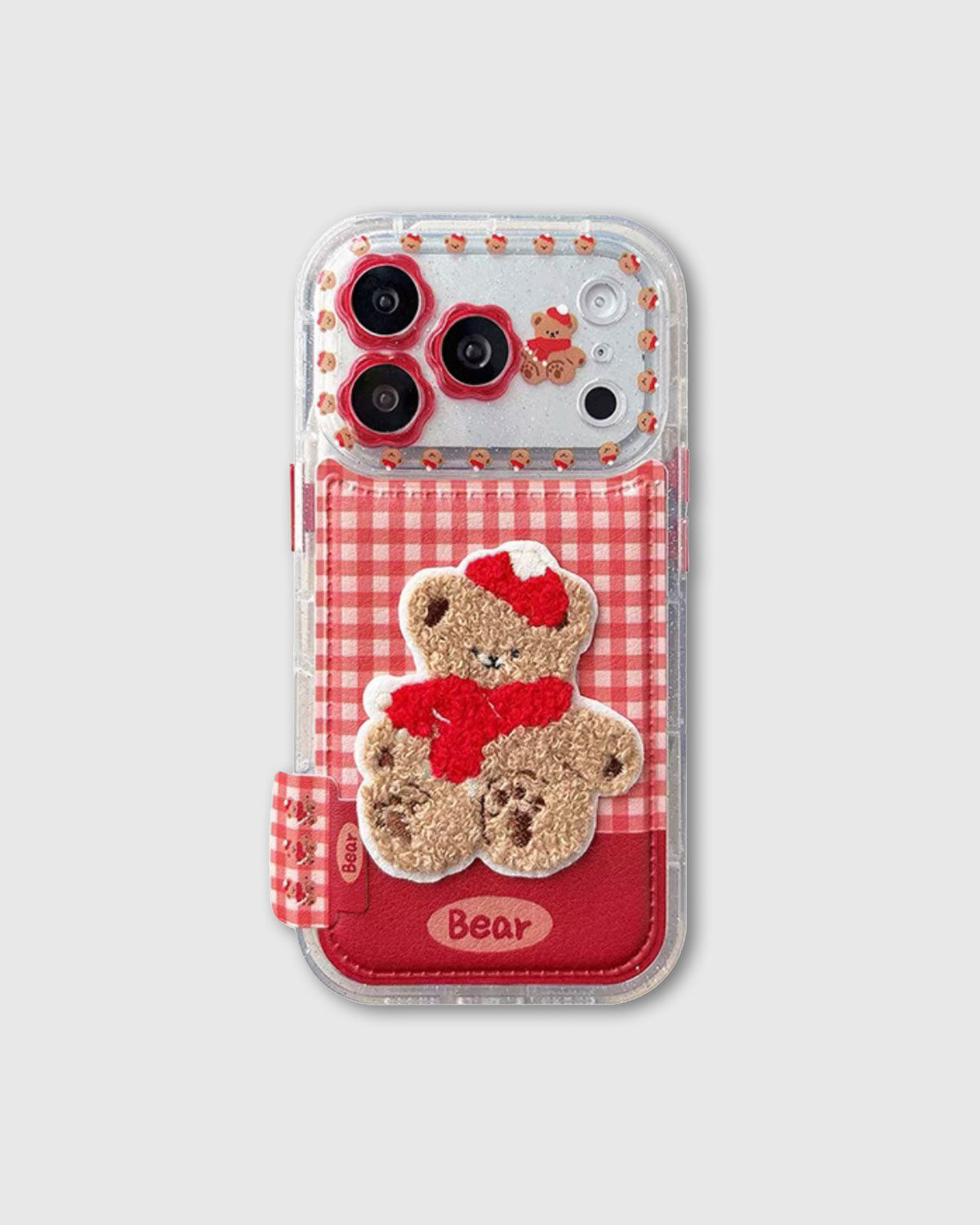 GINGHAM TEDDY PATCH Phone Case