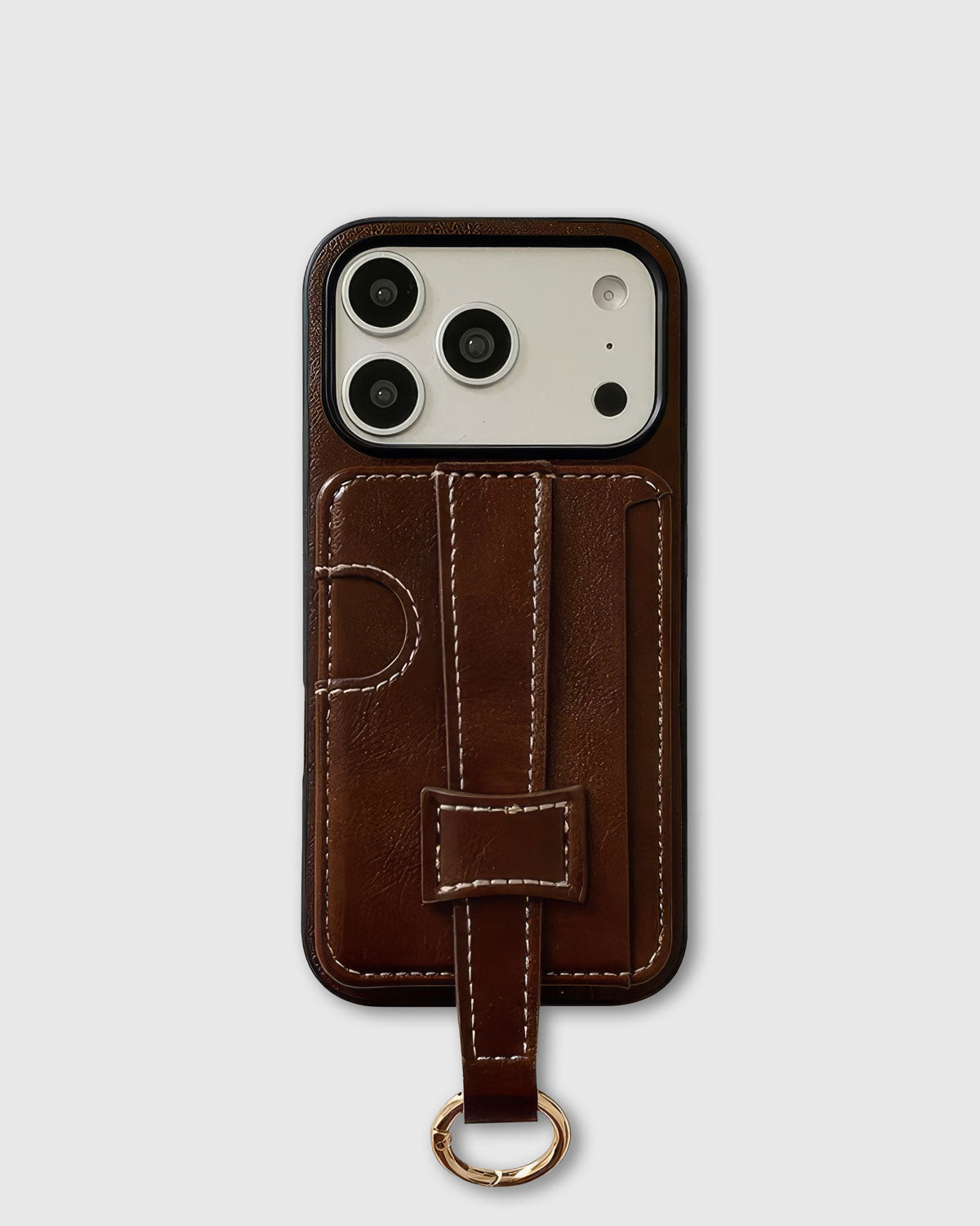 BURGUNDY WALLET STRAP PHONE CASE