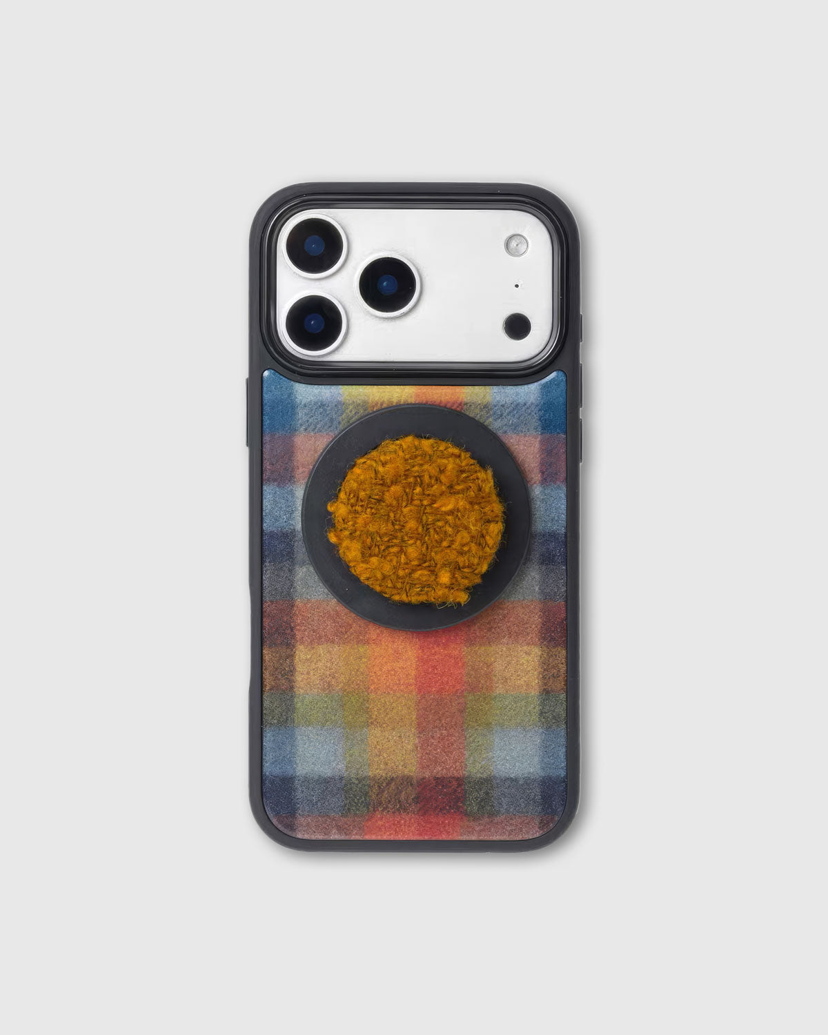 PLAID WOOL GRIP PHONE CASE