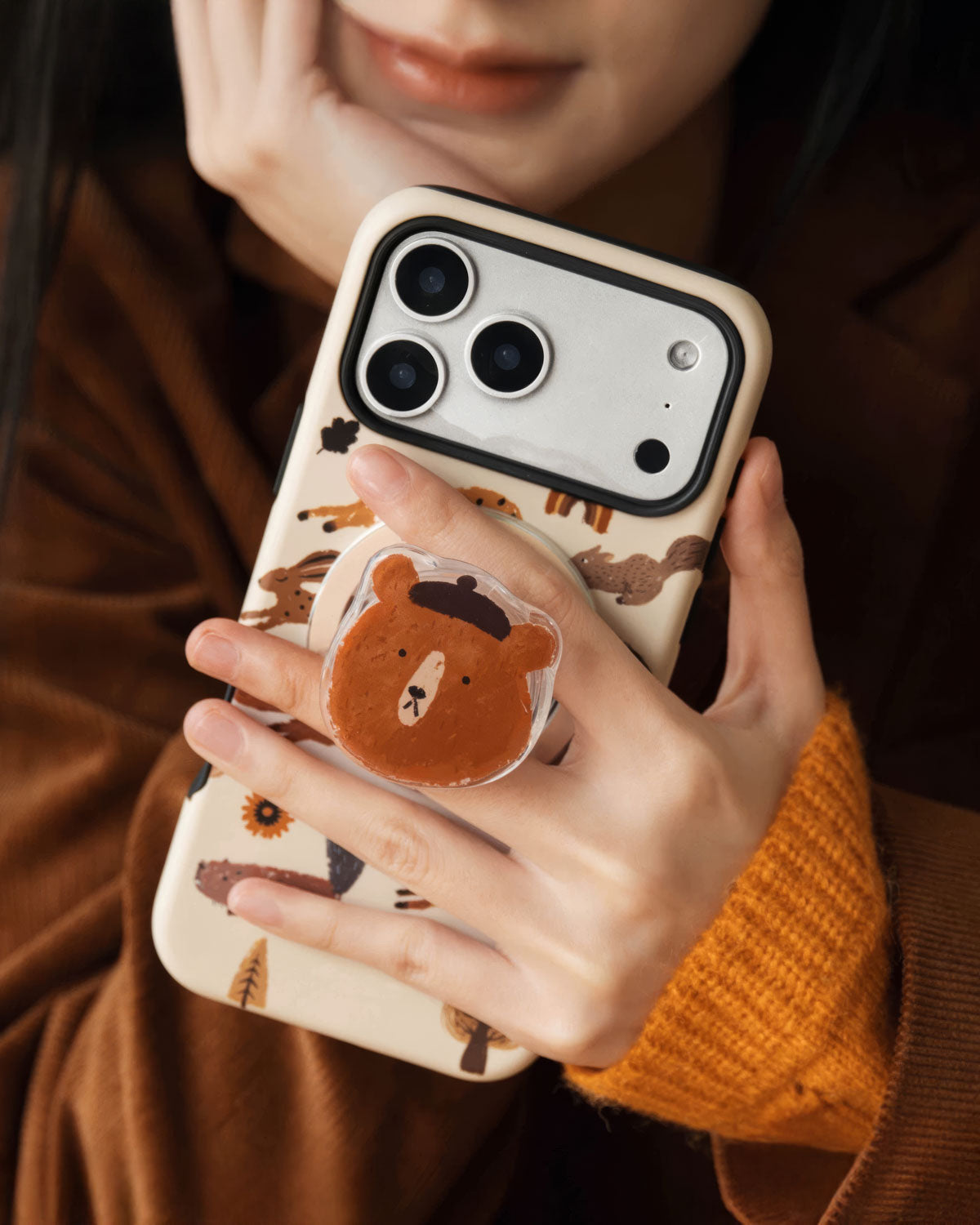 FOREST FRIENDS GRIP PHONE CASE