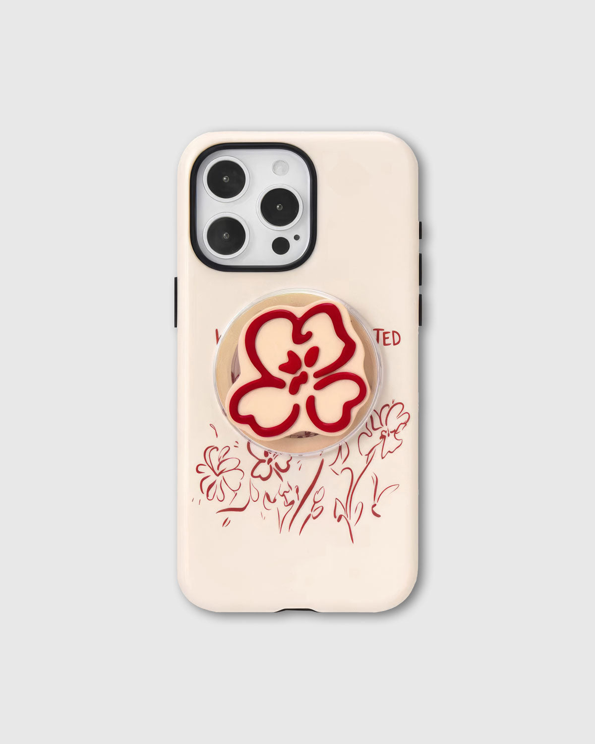 FLORAL CLOVER GRIP PHONE CASE