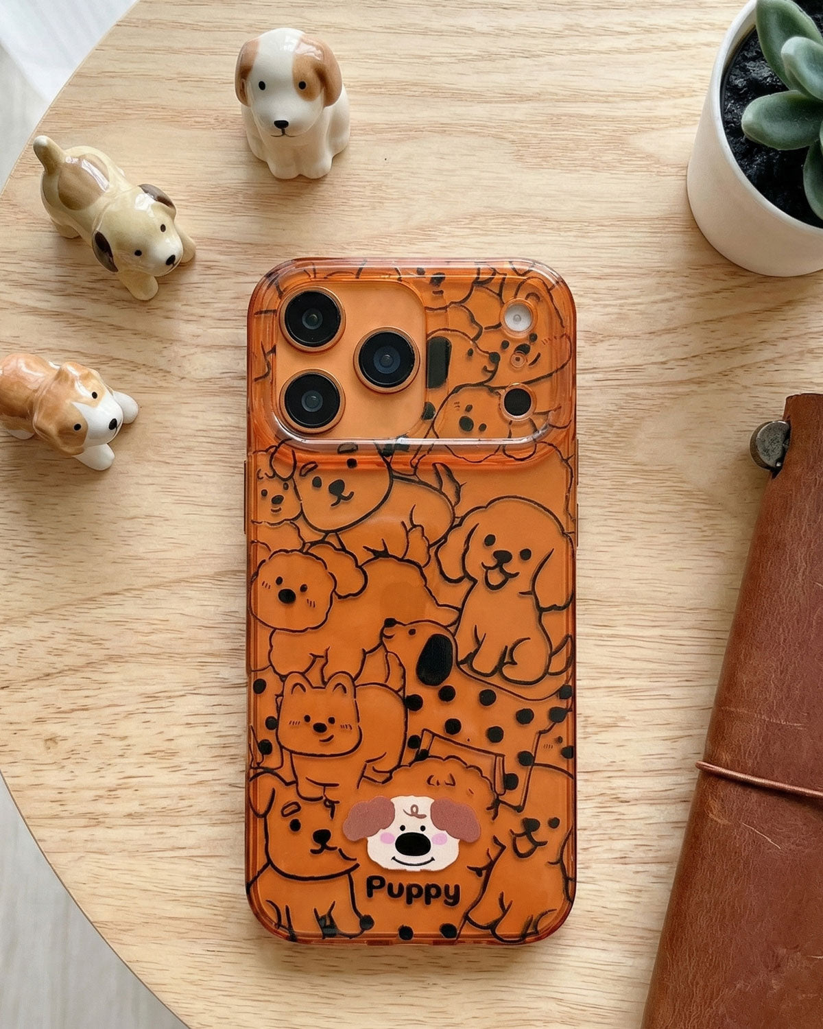 ORANGE PUPPY CROWD Phone Case