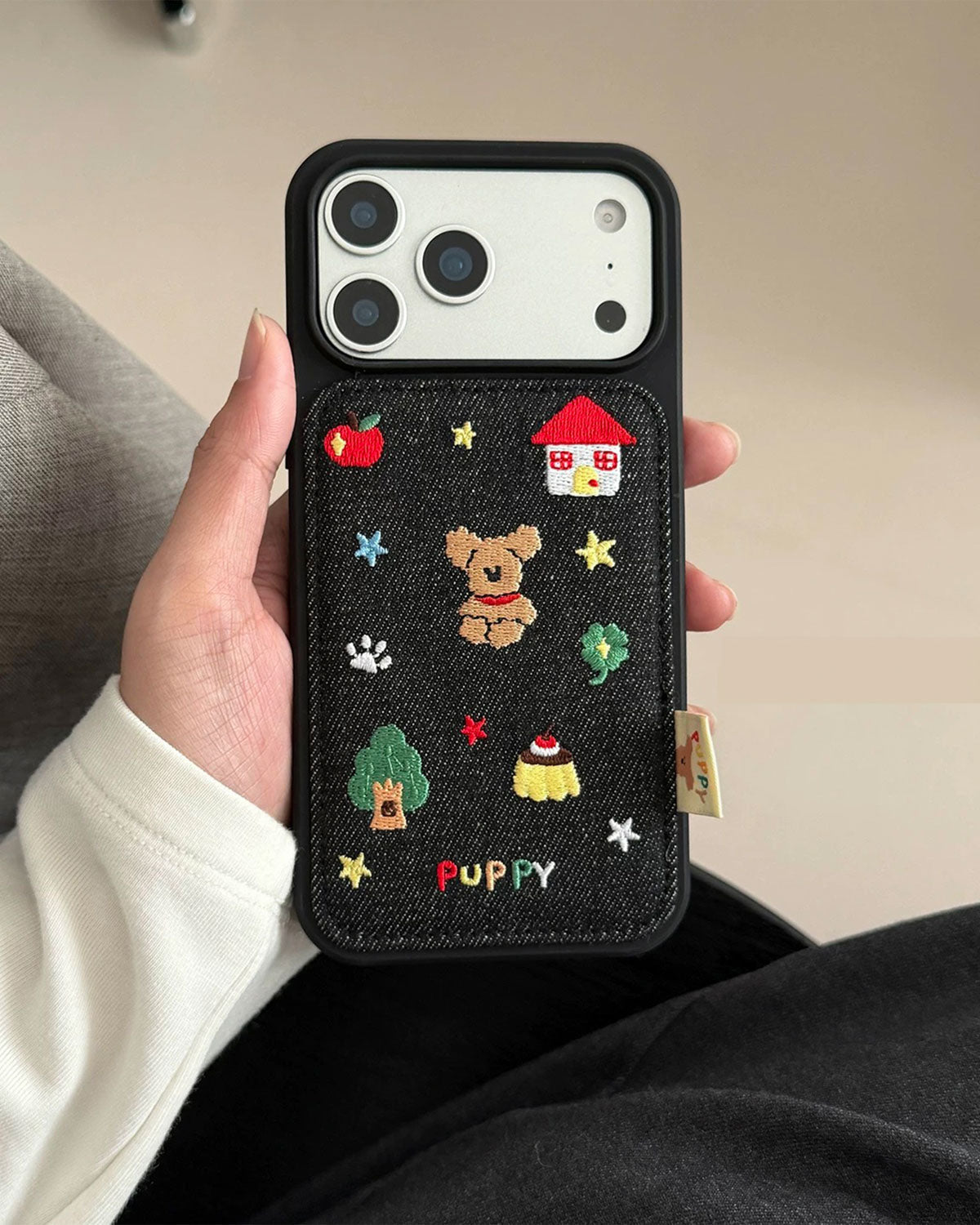 DENIM PUPPY STORY Phone Case