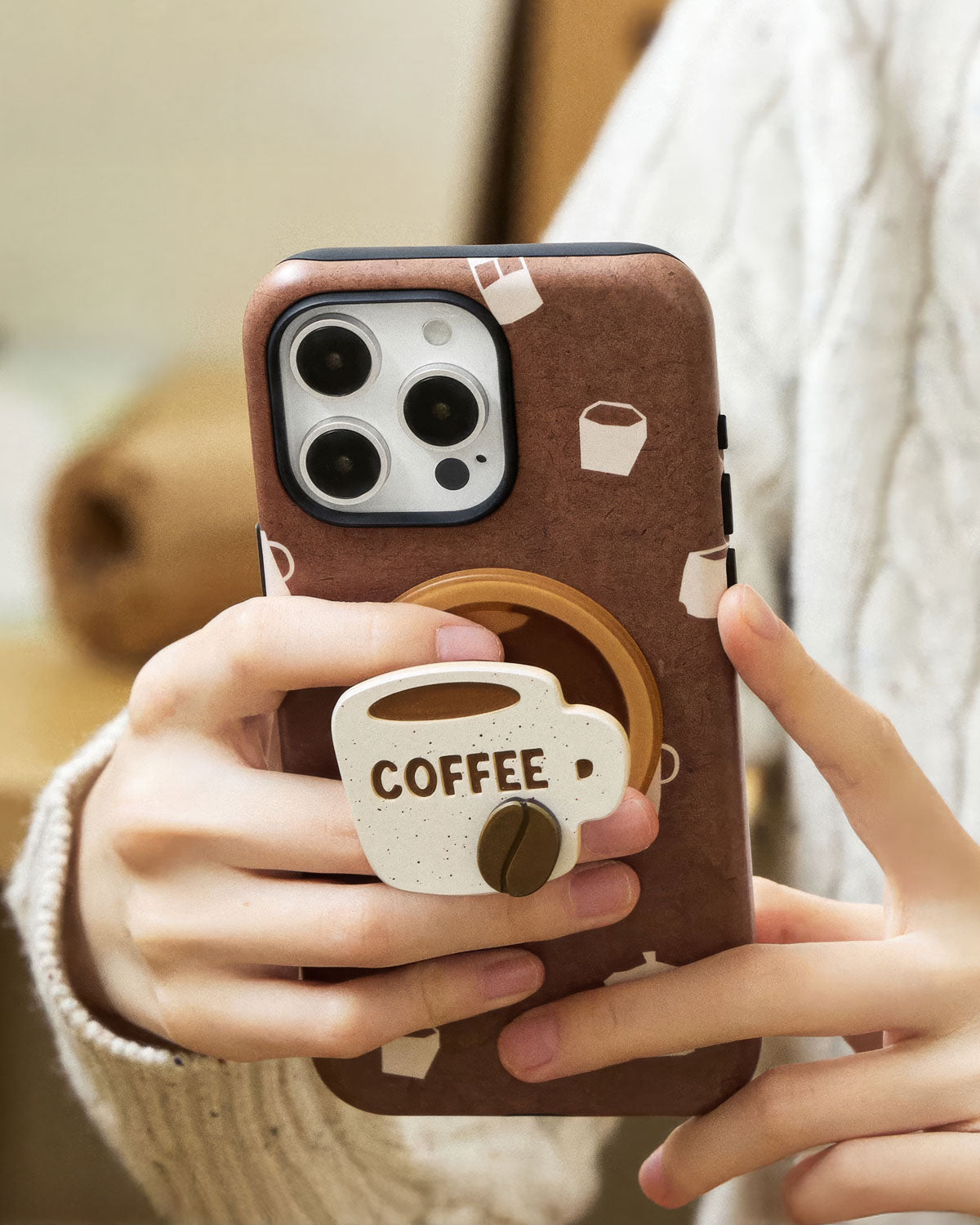 COFFEE ICON GRIP PHONE CASE