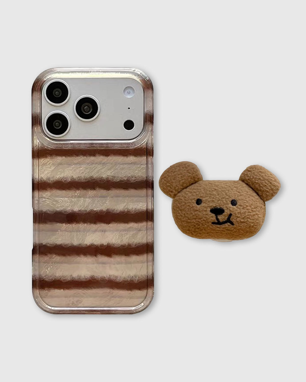 PLUSH BEAR STRIPE PHONE CASE