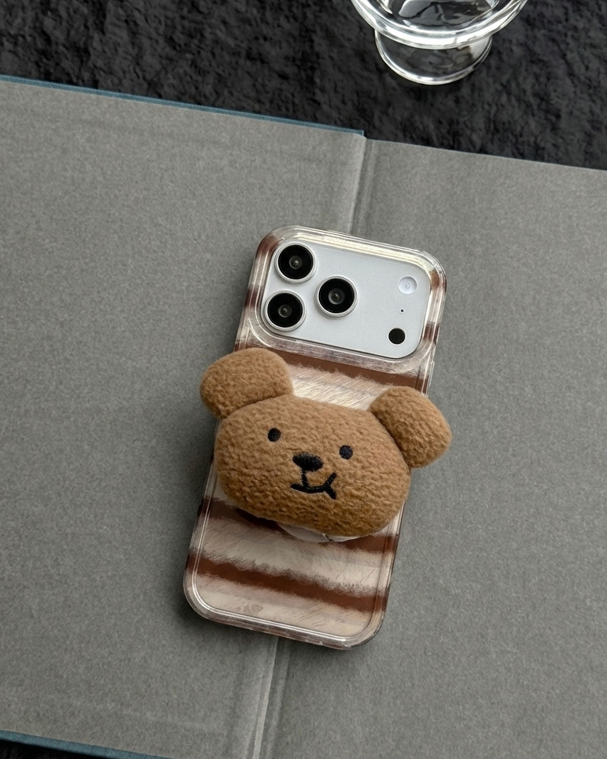 PLUSH BEAR STRIPE PHONE CASE