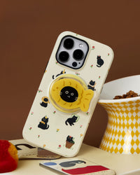SLUNEČNÍ KOČKA POUZDRO NA TELEFON S ÚCHYTEM