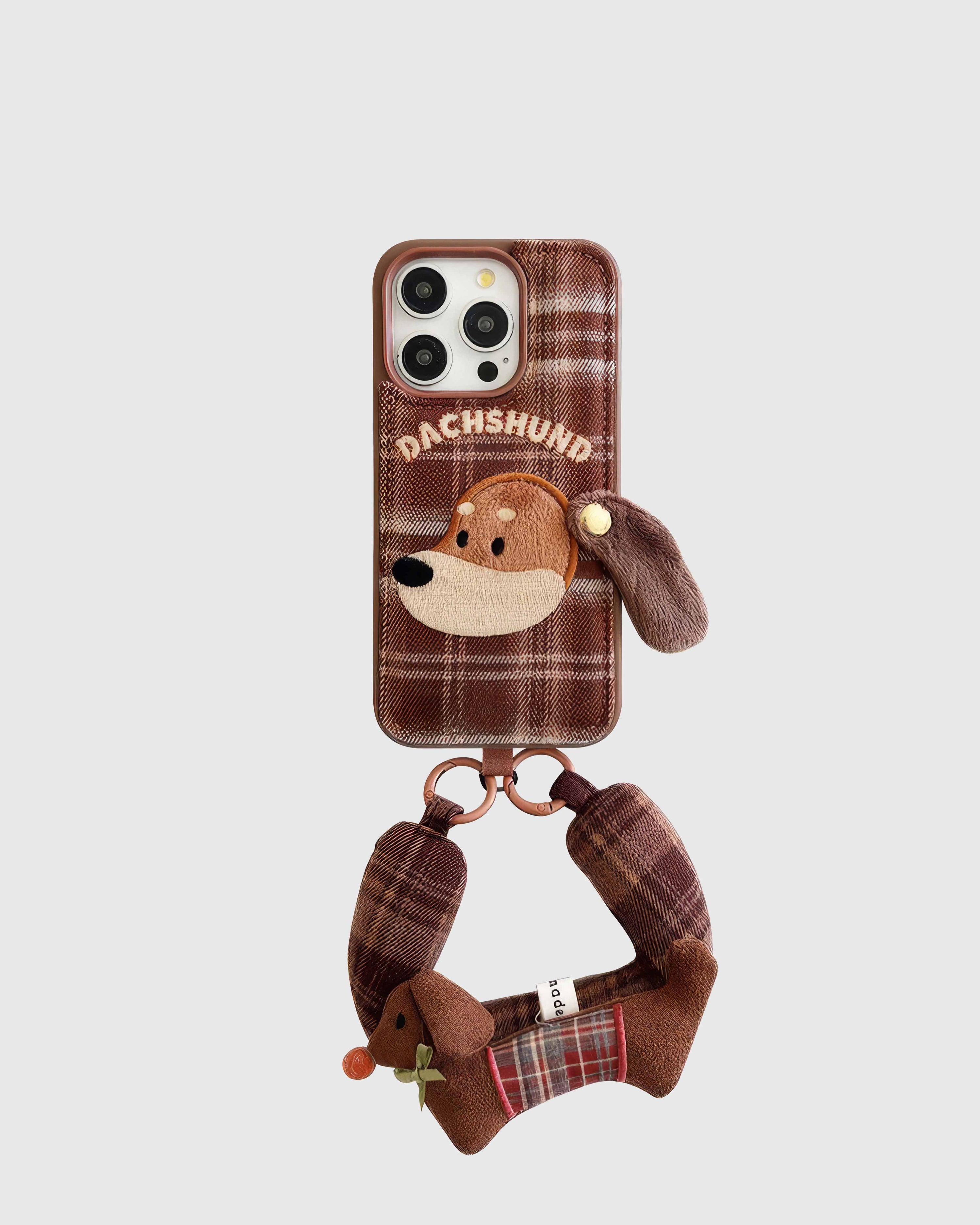 DACHSHUND STRAP PHONE CASE