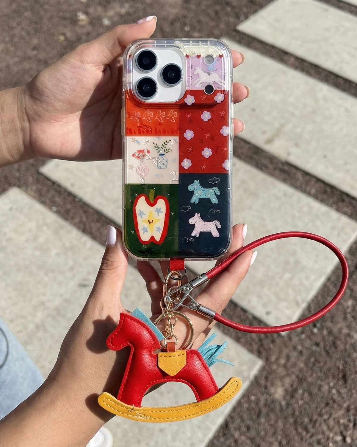 PATCHWORK CHARM PHONE CASE