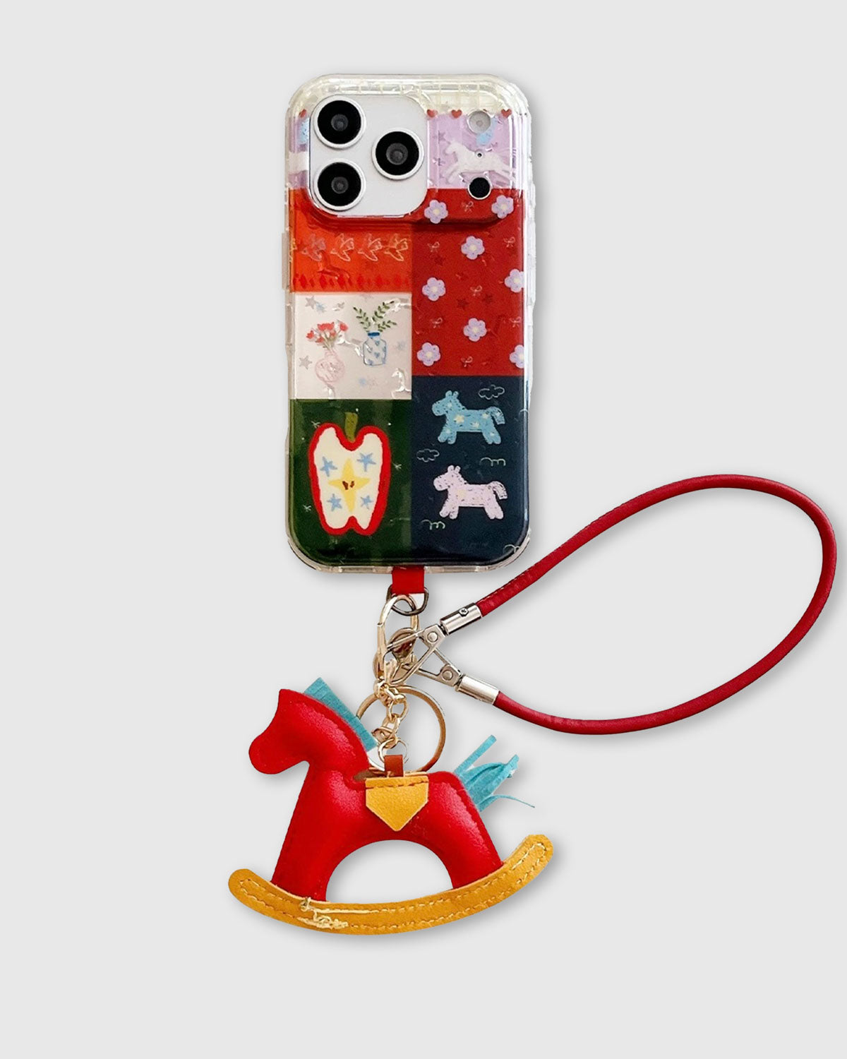 PATCHWORK CHARM PHONE CASE