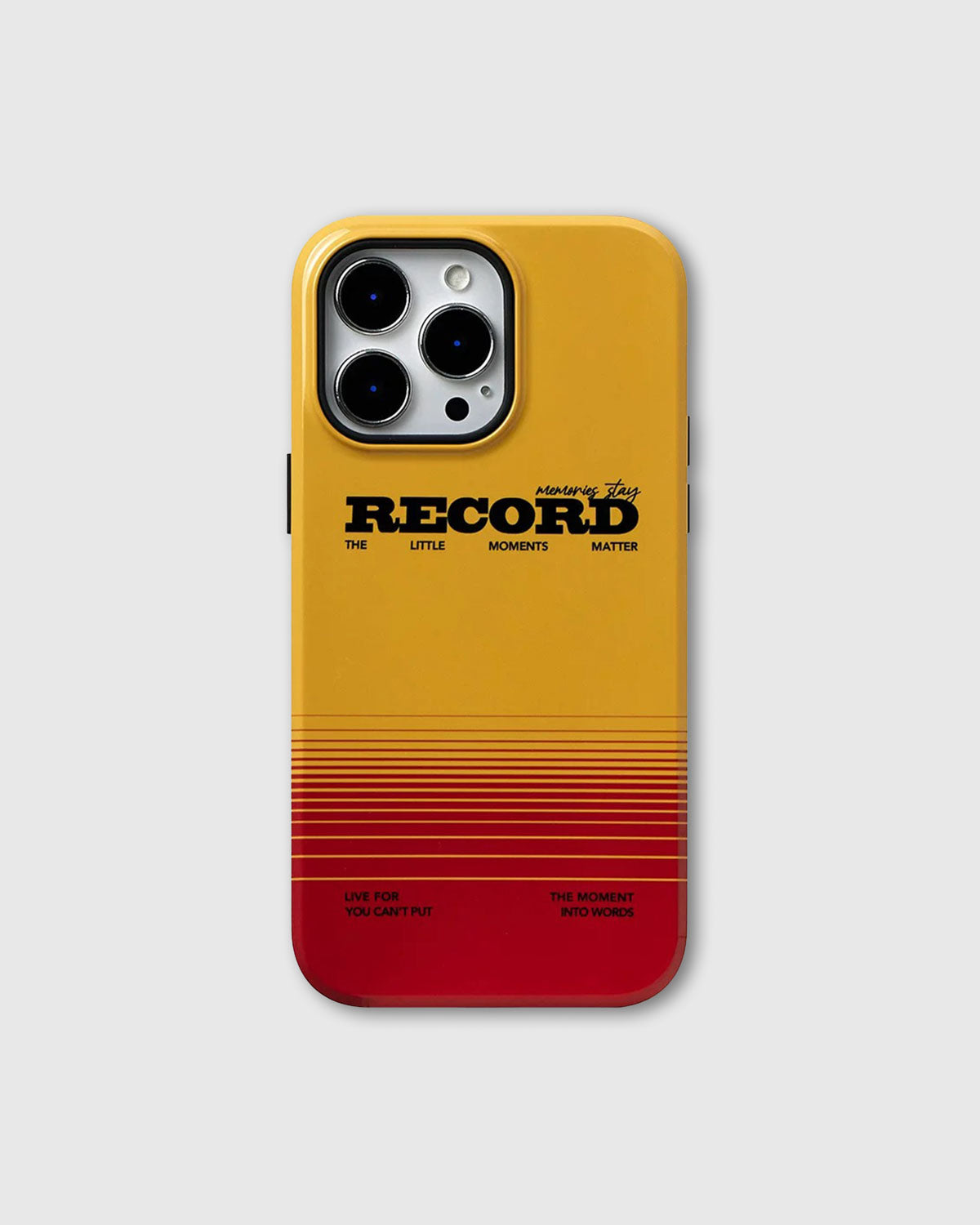 RECORD MOMENTS PHONE CASE