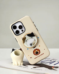 FUNDA PARA TELÉFONO CON DISEÑO DE ANIMAL Y SUJECIÓN DE BANDA